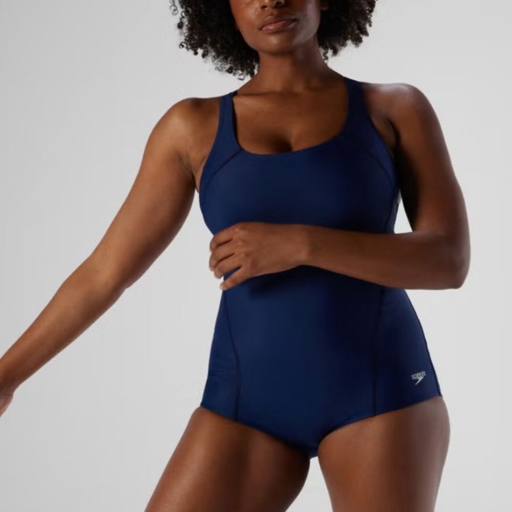 Speedo Women’s Conservative Ultraback One Piece Navy, Size 14, NWT